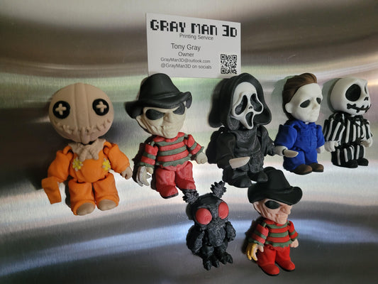 Gray Man 3D Horror Magnets