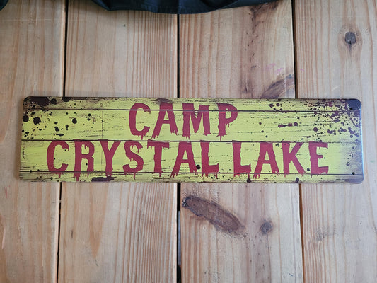 Camp Crystal Lake Metal Street Sign