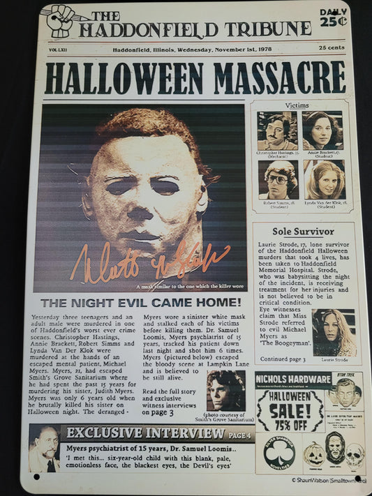 Haddonfield Tribune Metal Sign