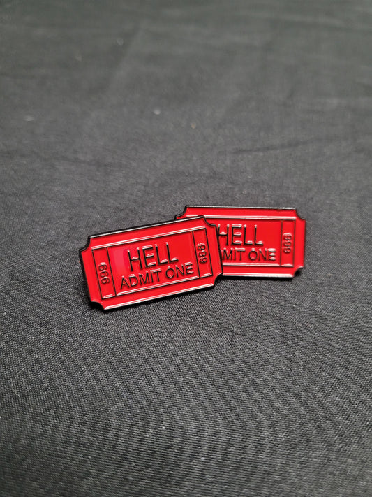 Admit One Enamel Pin