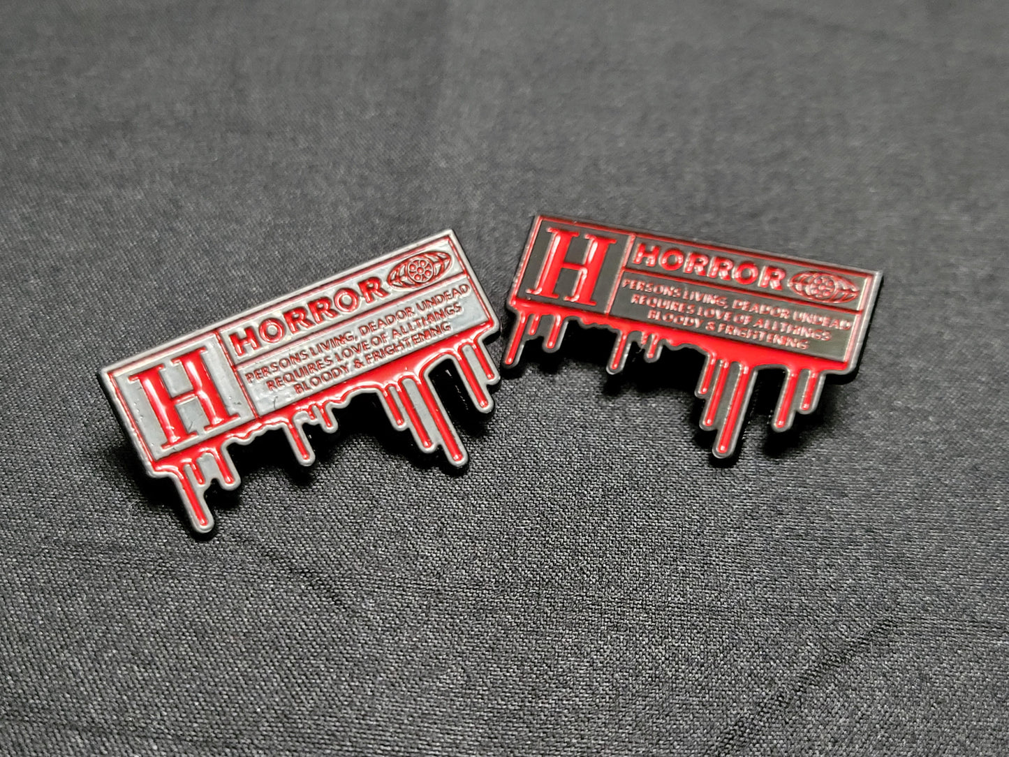 H for Horror Enamel Pin