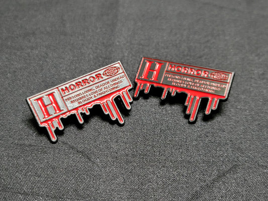 H for Horror Enamel Pin